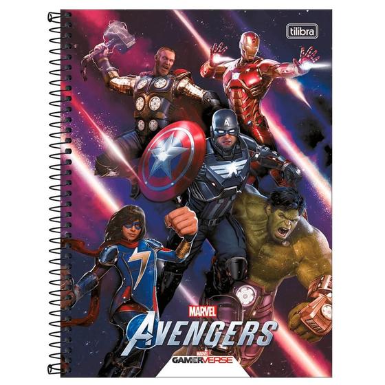 Imagem de Caderno Universitário 1x1 80 Fls C.D. Tilibra - Avengers Game 4