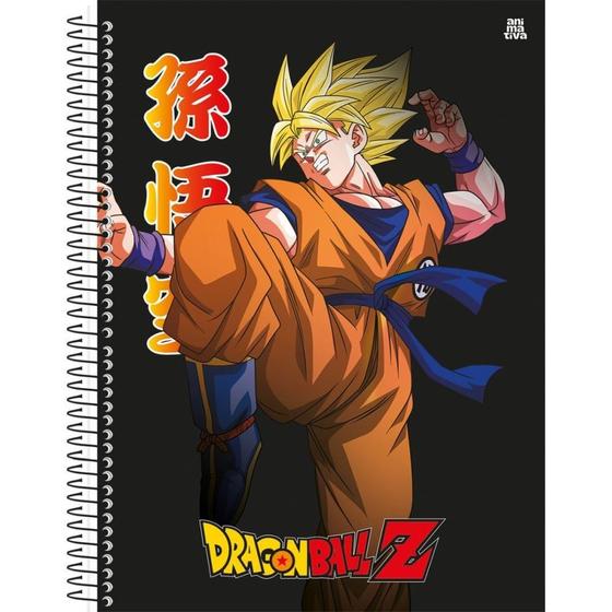 Imagem de Caderno Universitário 1X1 Capa Dura Dragon BALL Z 80 Folhas - Pacote com 4 Unidades