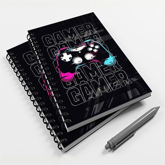 Imagem de Caderno Universitário 200 fls 10 Mat. Gamer Joystick Mod. 02