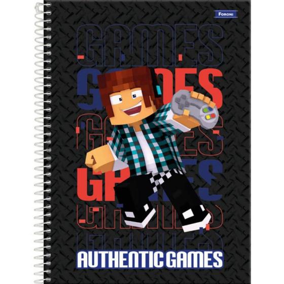 Imagem de Caderno Universitario Authentic Games 1 Materia 80F Foroni