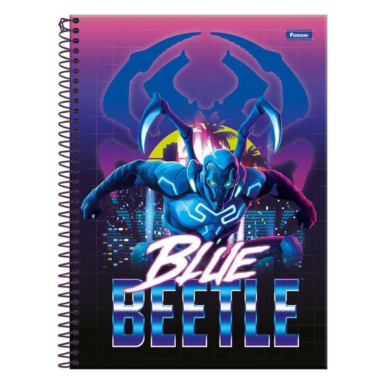 Imagem de Caderno Universitário Blue Beetle - Personagem - 80 Folhas - Foroni