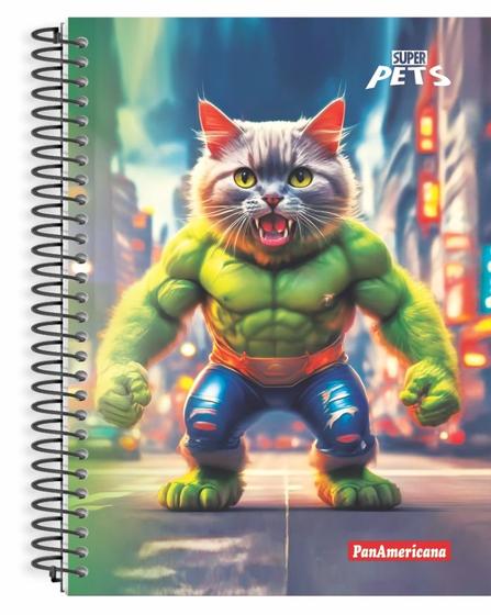 Imagem de Caderno universitario capa dura super pets 10 materias 160 folhas