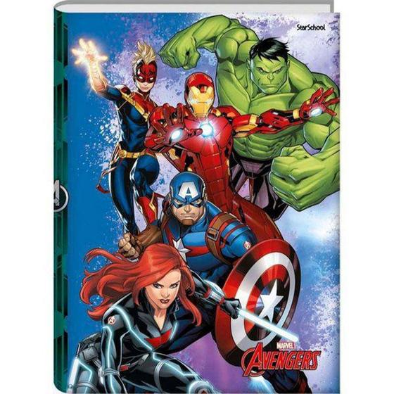 Caderno Universitario Costurado Avengers 80fls - Starschool - Ref 2020 - Star School Menor preço em Caderno Universitario Costurado Avengers 80fls - Starschool - Ref 2020 - Star School