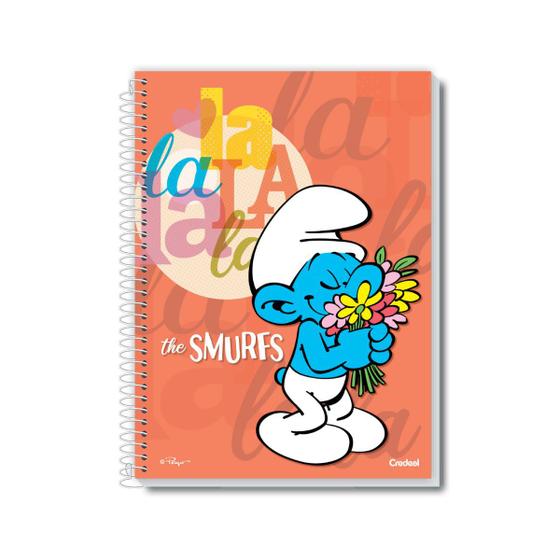 Imagem de Caderno Universitário Credeal Smurfs 10 Matéria 160Fls 200x275mm Capa Dura