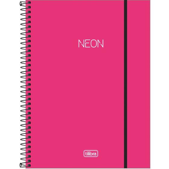 Imagem de Caderno Universitário Espiral 10 Materias Neon Pink - Tilibra