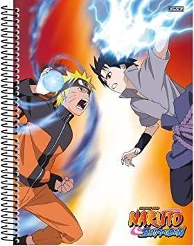 Imagem de Caderno Universitário Espiral Capa Dura 10 Matérias 160 Folhas Naruto - SD