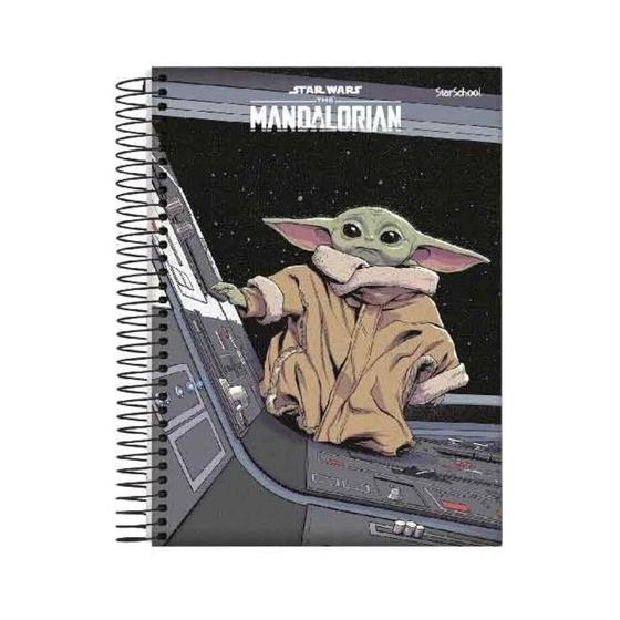 Imagem de Caderno Universitário Jandaia Mandalorian 1 Matéria 80 Folhas - Diversas Capas