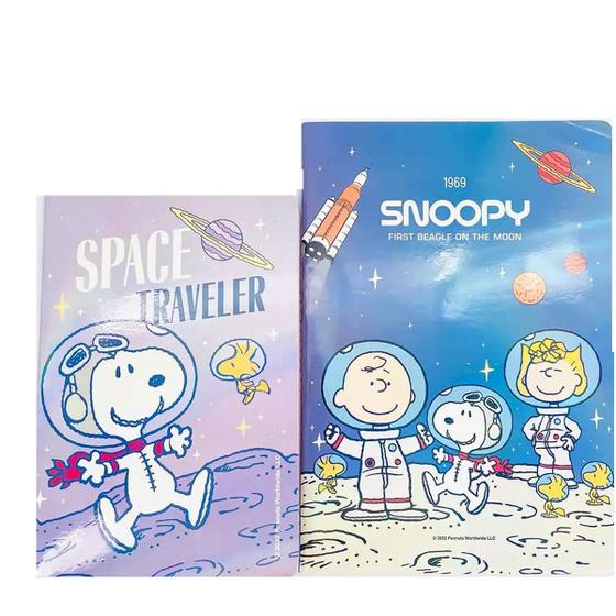 Imagem de Cadernos brochura coleção snoopy explorador espacial 28 folhas.