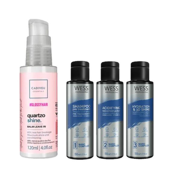 Imagem de Cadiveu Balm Quartzo 120ml + Wess Kit NanoSelagem 50ml