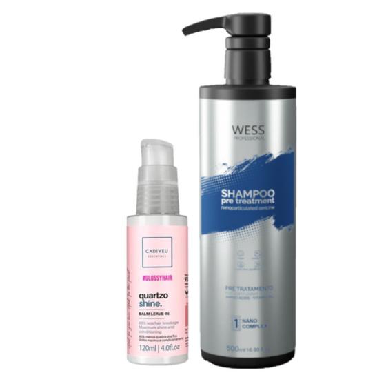 Imagem de Cadiveu Balm Quartzo 120ml + Wess Nano Passo 1 - 500ml