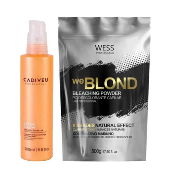 Imagem de Cadiveu Booster Nutri Glow 200ml + Wess Pó Descolorante 500g