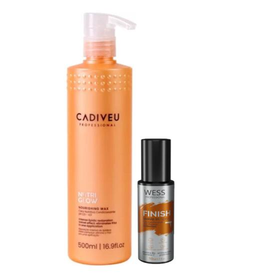 Imagem de Cadiveu Cera Nutritiva Nutri Glow 500ml + Wess Finish 50ml