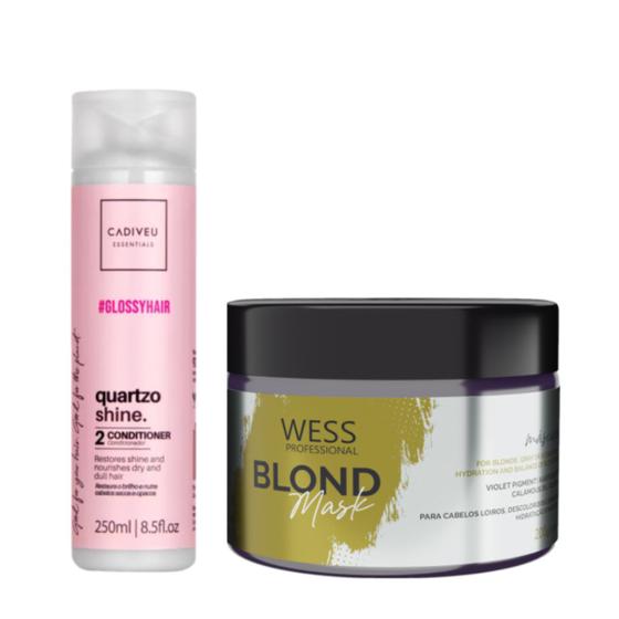 Imagem de Cadiveu Cond. Quartzo 250ml + Wess Blond Mask 200ml