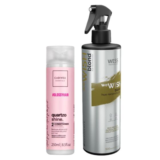 Imagem de Cadiveu Cond. Quartzo 250ml + Wess We Wish Blond 500ml