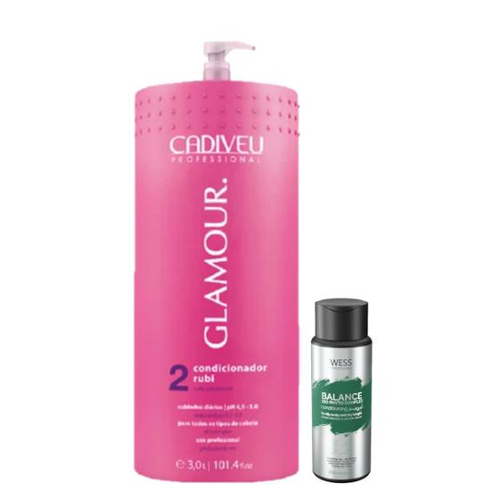 Imagem de Cadiveu Cond. Rubi Glamour 3L + Wess Balance Cond 250ml