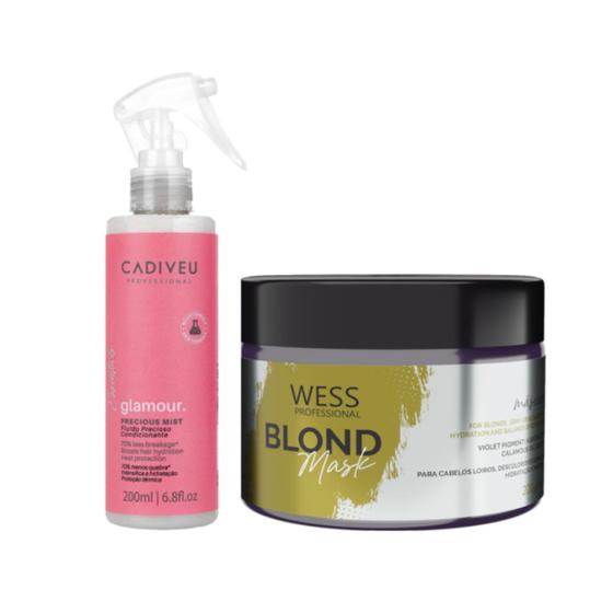 Imagem de Cadiveu Fluído Glamour 200ml + Wess Blond Mask 200ml