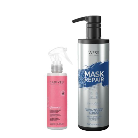 Imagem de Cadiveu Fluído Glamour 200ml + Wess Mask Repair 500ml