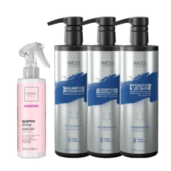 Imagem de Cadiveu Fluído Quartzo 200ml + Wess Kit NanoSelagem500ml