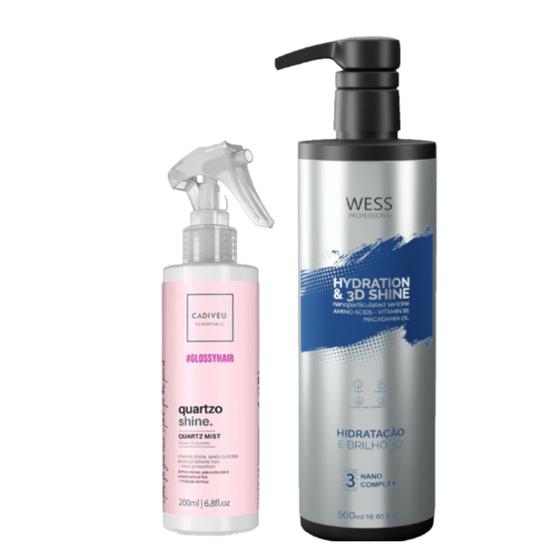 Imagem de Cadiveu Fluído Quartzo 200ml + Wess Nano Passo 3 - 500ml