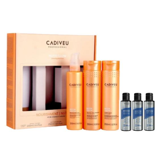 Imagem de Cadiveu Kit Home Care Nutri Glow+ Kit Wess Nano Selagem 50ml