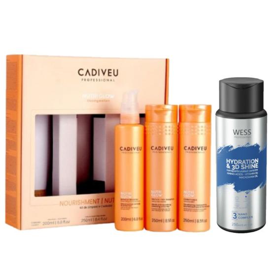 Imagem de Cadiveu Kit Home Care Nutri Glow + Wess Nano Passo 3 - 250ml