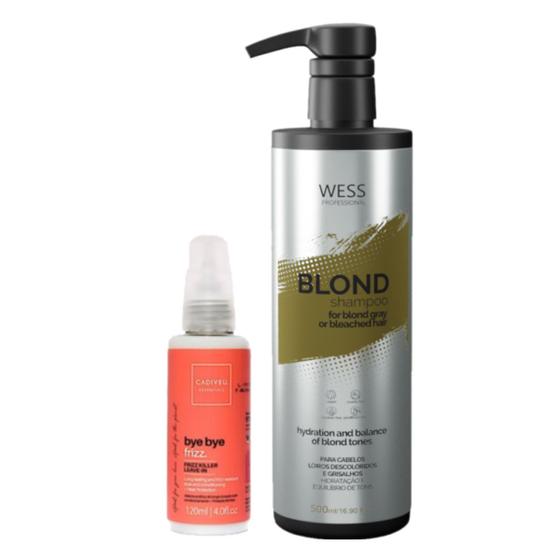 Imagem de Cadiveu Leave-in Bye Bye Frizz120ml+Wess Blond Shampoo 500ml