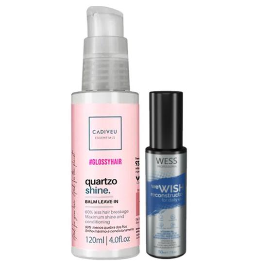 Imagem de Cadiveu Leave-in Quartzo Shine Balm 120ml + Wess We Wish50ml