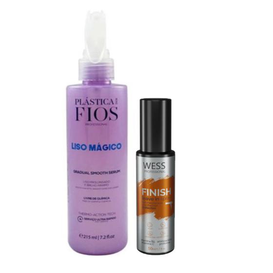Imagem de Cadiveu Liso Magico Plastica dos Fios 215ml+Wess Finish 50ml