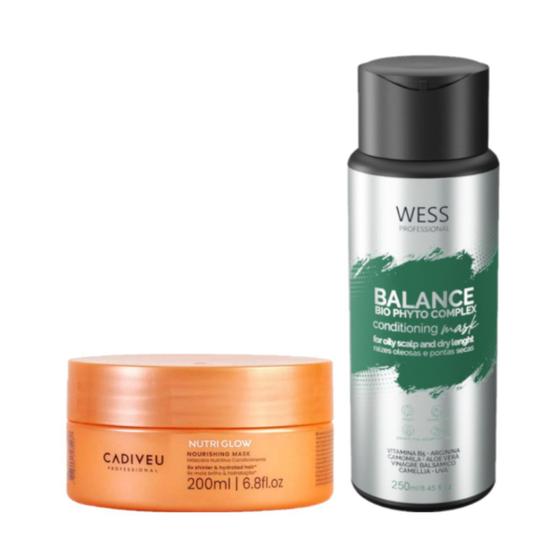 Imagem de Cadiveu Máscara Nutri Glow 200ml + Wess Balance Cond 250ml