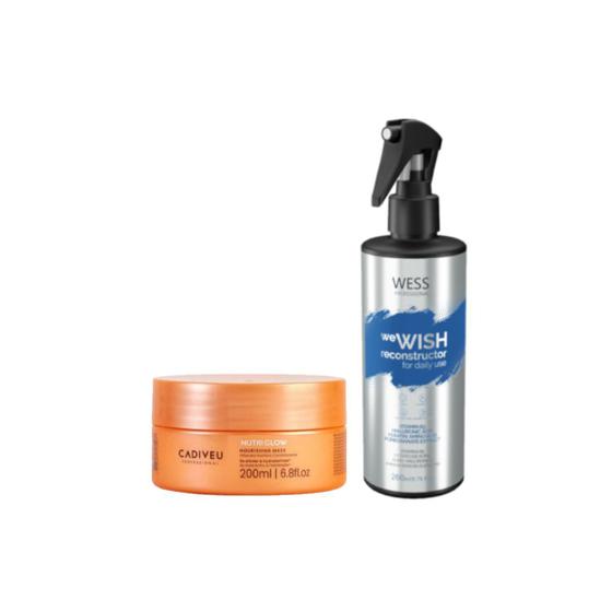 Imagem de Cadiveu Máscara Nutri Glow 200ml + Wess We Wish 260ml
