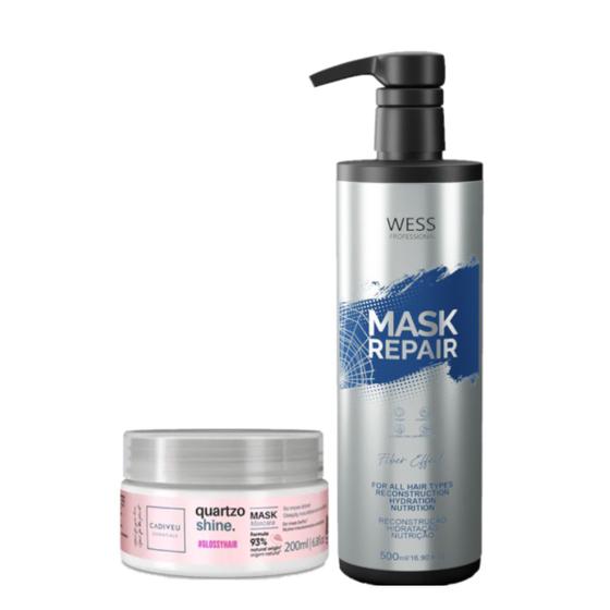 Imagem de Cadiveu Máscara Quartzo 200ml + Wess Mask Repair 500ml