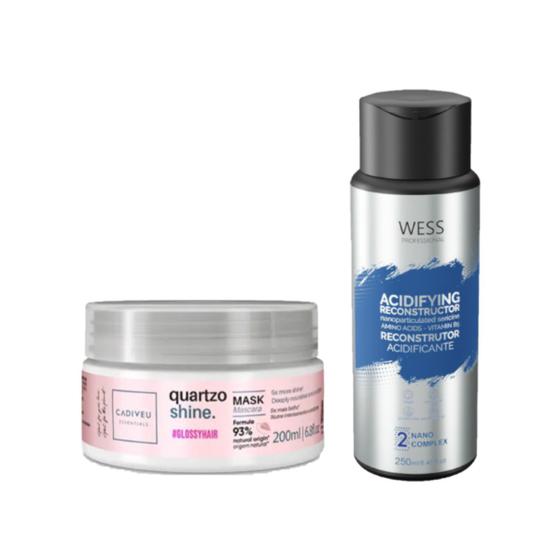 Imagem de Cadiveu Máscara Quartzo 200ml + Wess Nano Passo 2 - 250ml