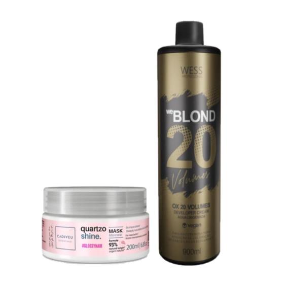 Imagem de Cadiveu Máscara Quartzo 200ml + Wess OX 20 Volumes 900ml