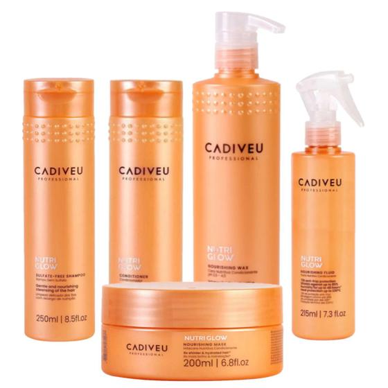 Imagem de Cadiveu Nutri Glow SH+CD250ml+Mask200ml+Cera+LeaveIn215ml