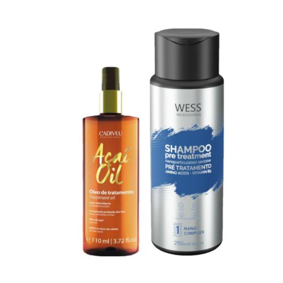 Imagem de Cadiveu Óleo Capilar Açai 110ml + Wess Nano Passo 1 - 250ml