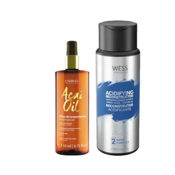 Imagem de Cadiveu Óleo Capilar Açai 110ml + Wess Nano Passo 2 - 250ml