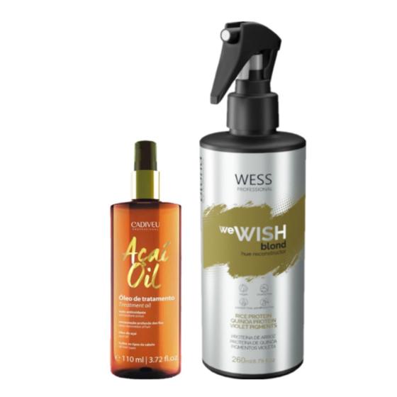 Imagem de Cadiveu Óleo Capilar Açai 110ml + Wess We Wish Blond 260ml