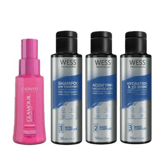 Imagem de Cadiveu Óleo Glamour 65ml + Wess Kit Nano Selagem 50ml
