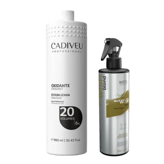 Imagem de Cadiveu Oxidante 20 Volumes 900ml +Wess We Wish Blond 500ml