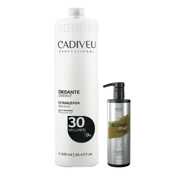 Imagem de Cadiveu Oxidante 30 Volumes 900ml +Wess Blond Mask 500ml