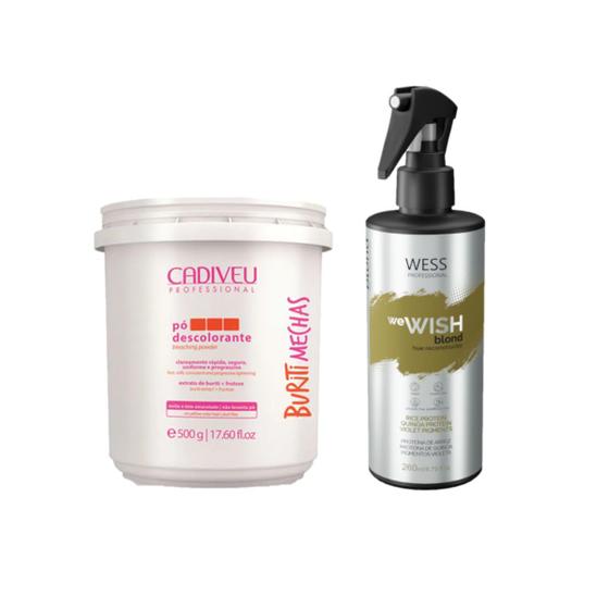 Imagem de Cadiveu Pó Descolorante 500g + Wess We Wish Blond 260ml