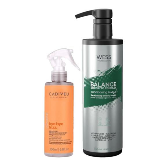 Imagem de Cadiveu Spray Bye Bye Frizz 200ml +Wess Balance Cond. 500ml