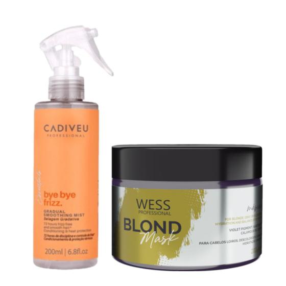 Imagem de Cadiveu Spray Bye Bye Frizz 200ml +Wess Blond Mask 200ml