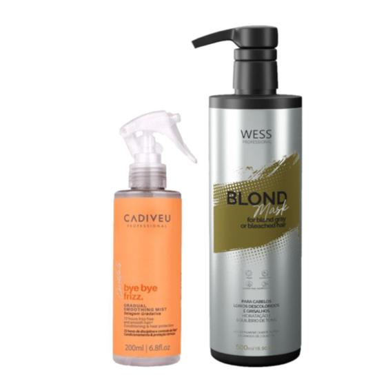 Imagem de Cadiveu Spray Bye Bye Frizz 200ml +Wess Blond Mask 500ml