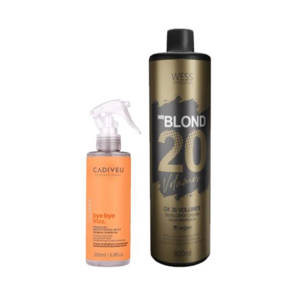 Imagem de Cadiveu Spray Bye Bye Frizz 200ml +Wess OX 20 Volumes 900ml
