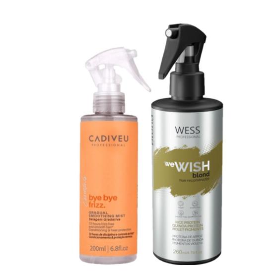 Imagem de Cadiveu Spray Bye Bye Frizz 200ml +Wess We Wish Blond 260ml