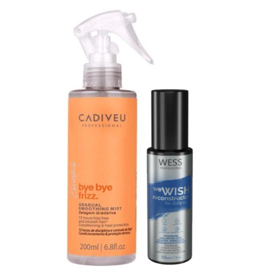 Imagem de Cadiveu Spray Termico Bye Bye Frizz 200ml + Wess We Wish50ml