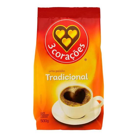 Imagem de Cafe 3 coracoes 500g pack tradicional