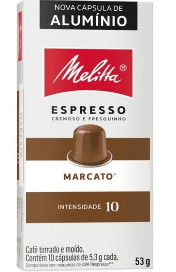 Imagem de Café alumínio 10 cápsulas marcato intensidade 10 MELITTA 53g