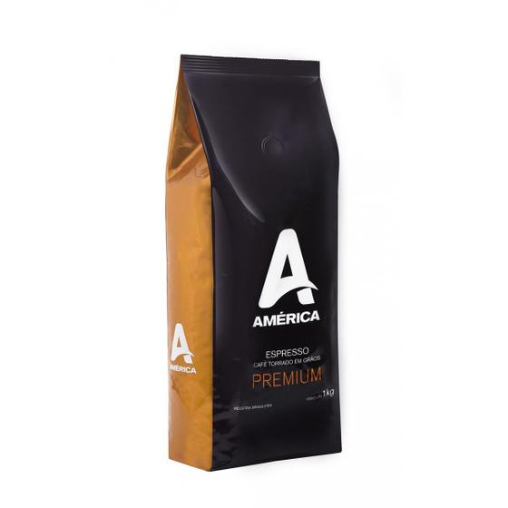 Imagem de Café América Premium em Grãos 1kg Blend com Torra Média